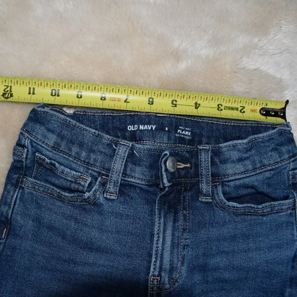 Girls Old Navy Highrise Flare Jeans Size 8 Blue
